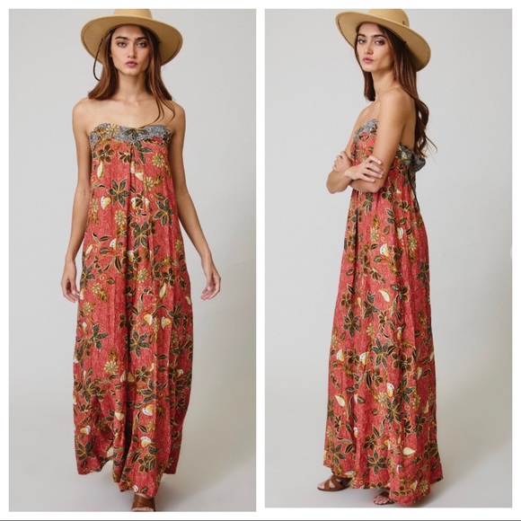 ✨LAST ONE✨Boho chic Floral print tube jumpsuit - Picture 4 of 4